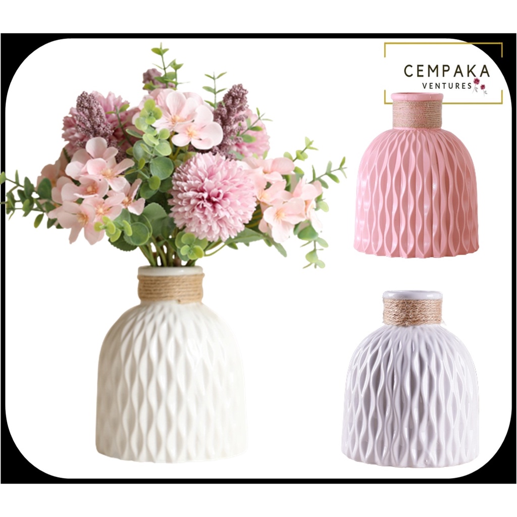 Swirly Plastic Ceramic Vases Style Flower Vase Nordic Vase Home