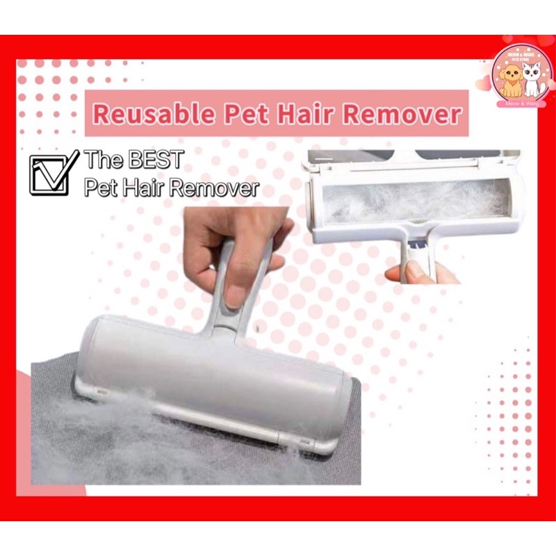 Reusable Pet Hair Remover Cat Fur Remover Cat & Dog Fur Brush [Hilang