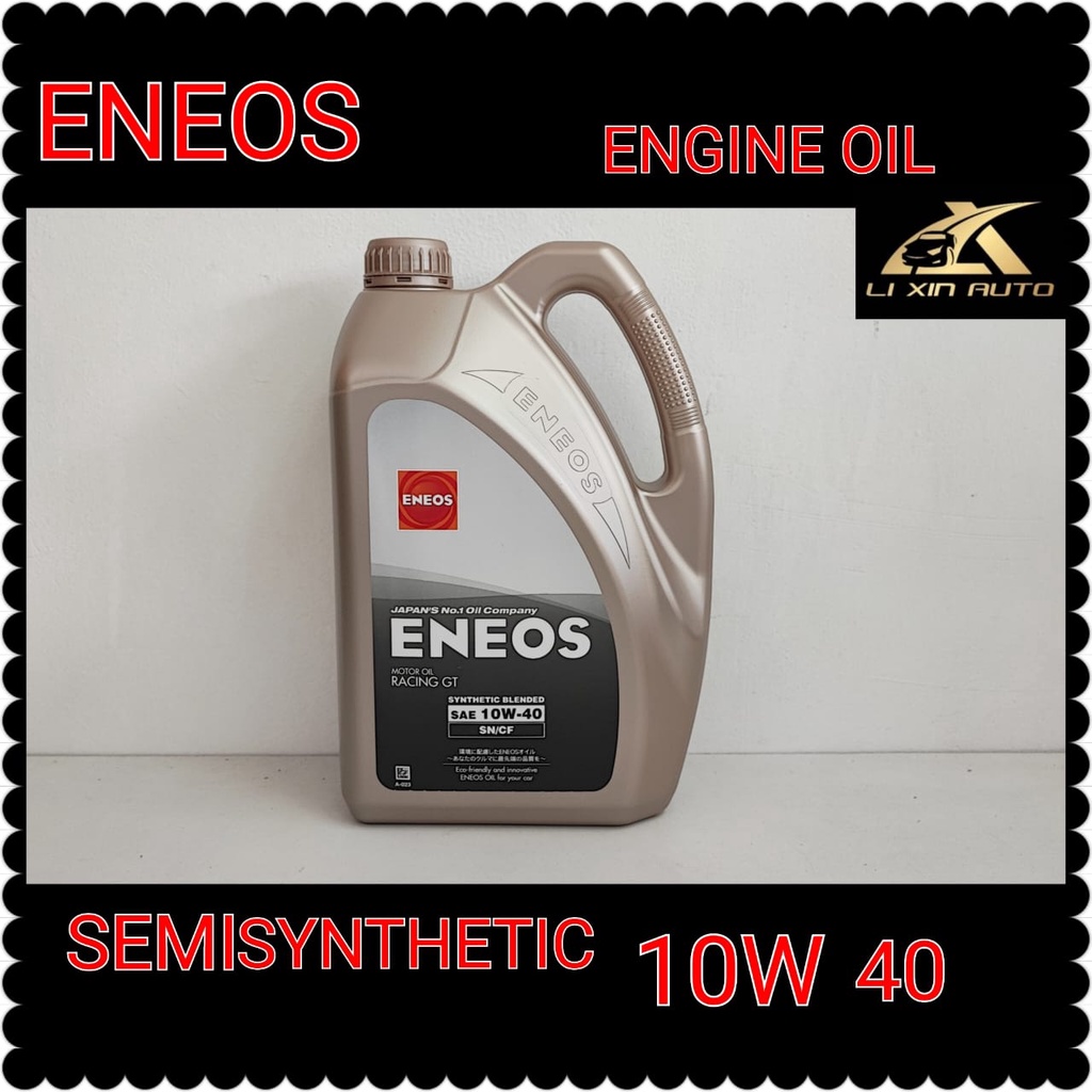 ENEOS PETROL ENGINE OIL RACING GT SEMI SYNTHETIC SN/CF SAE 10W/40 4