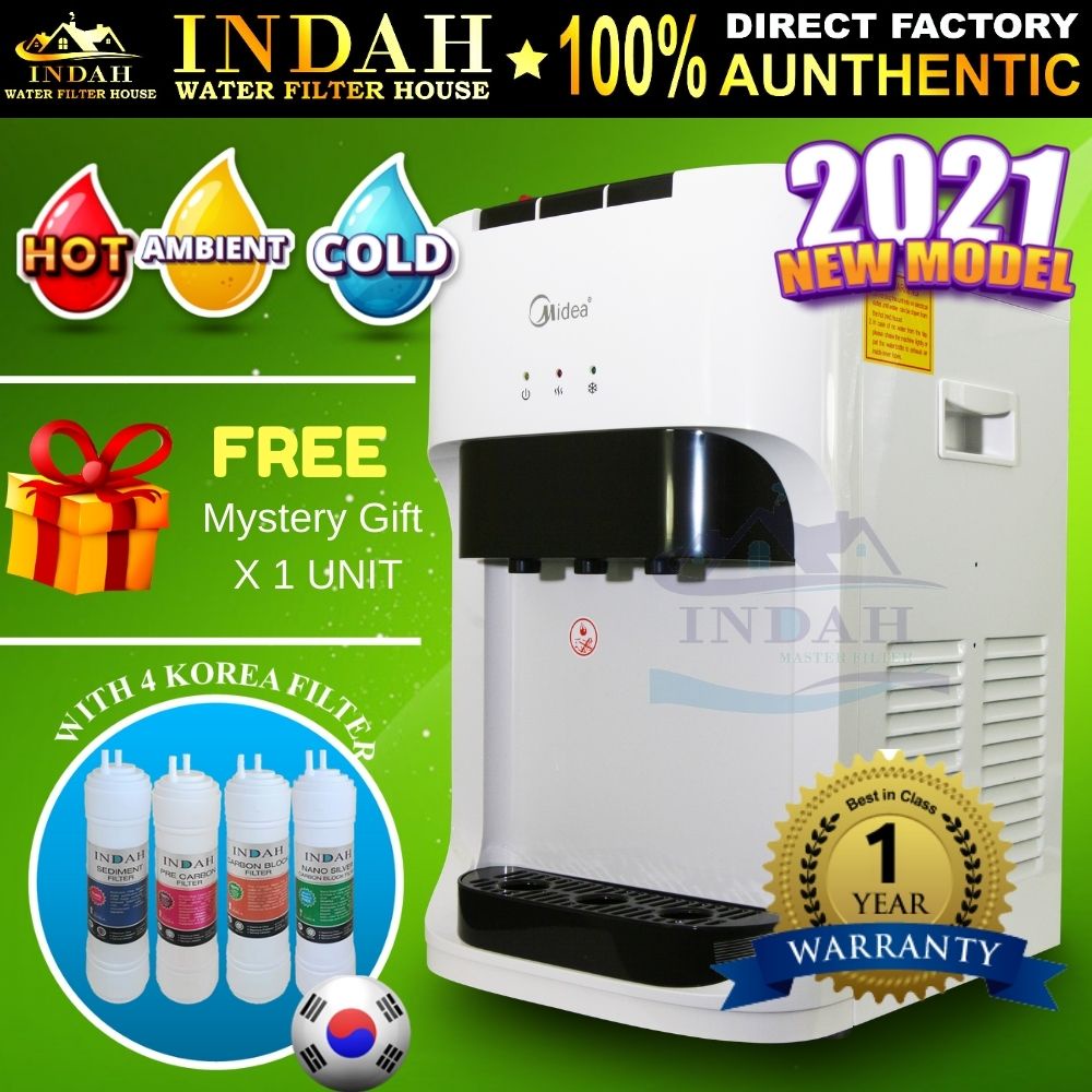 Midea Mild Alkaline Water Dispenser Hot Normal Cold Model 1635 With 4
