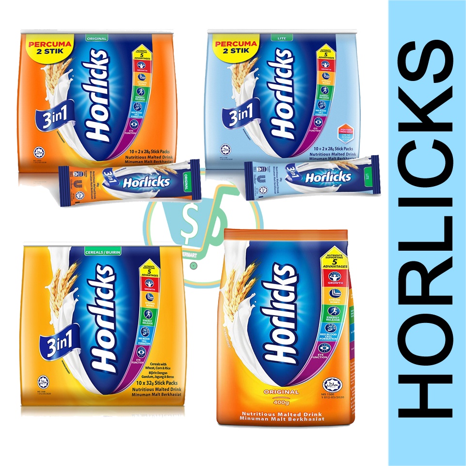 (JULY2023) Horlicks 3in1 Instant Original Nutritious Malted Drink 10 x 28g/ Horlicks/ horlick