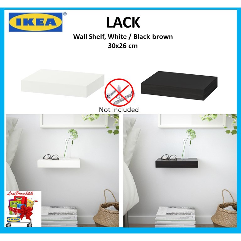 Ikea Lack Floating Wall Shelf White Concealed Mounting Wall Design Ideas
