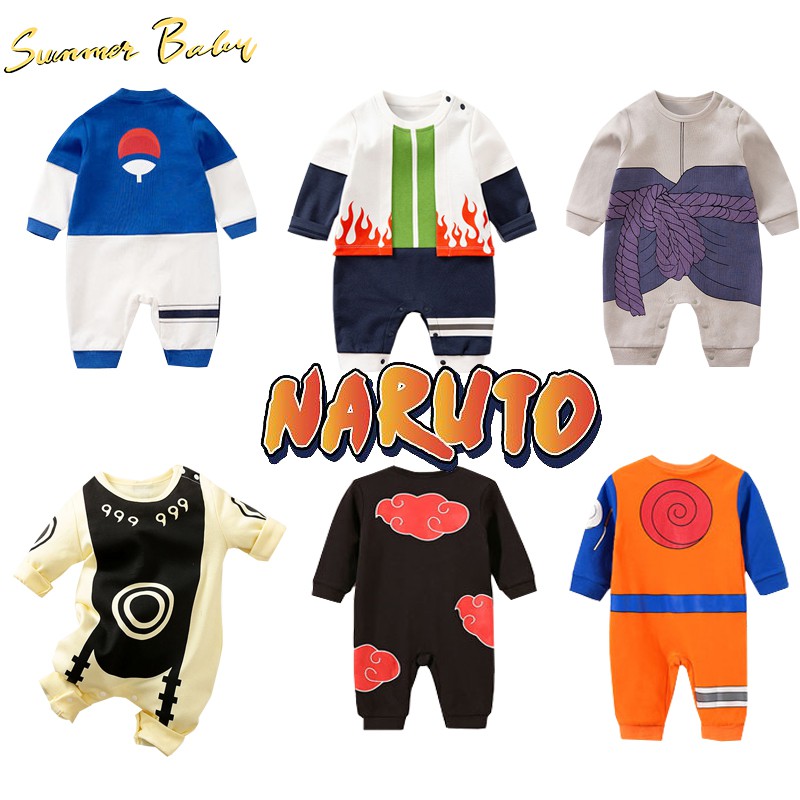 💖Baby Clothes Baby Shortsleeved Anime Naruto One Piece Seven Dragon Balls Onesies Romper