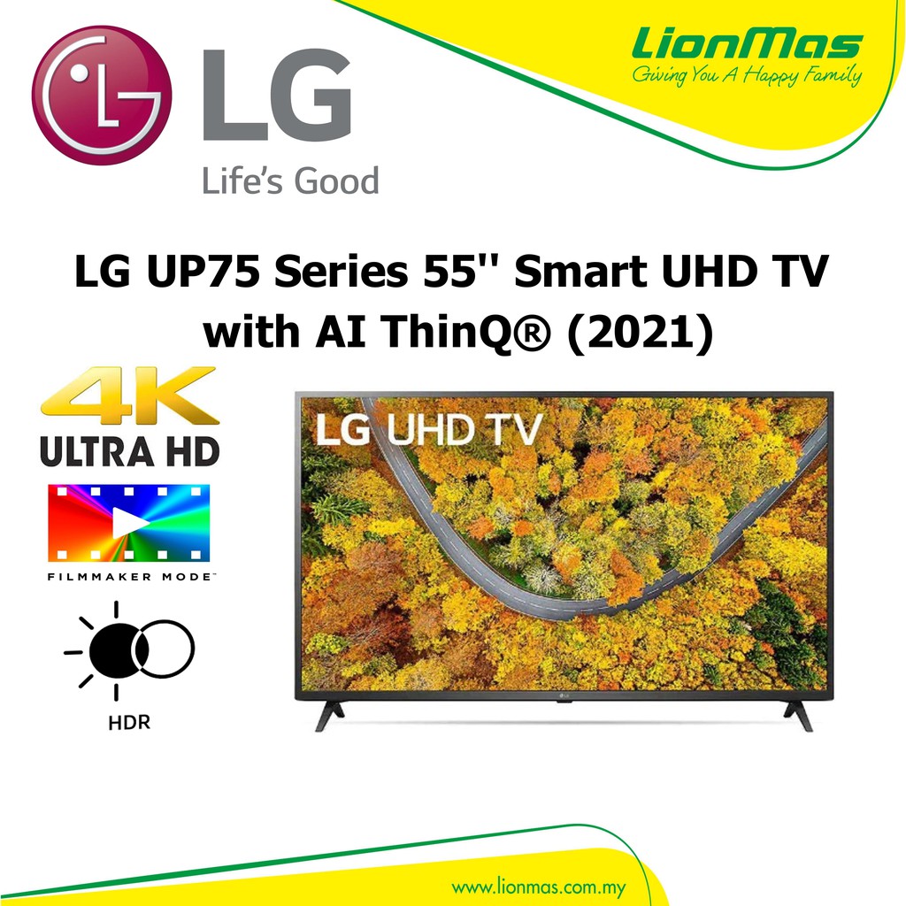 LG UP7550 HDR Smart UHD TV with AI ThinQ Quad Core (55UP7550) Shopee