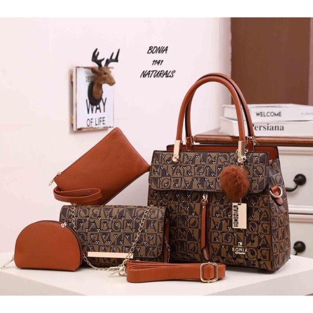 (4in1) BONIA_women bag handbag Shopee Malaysia