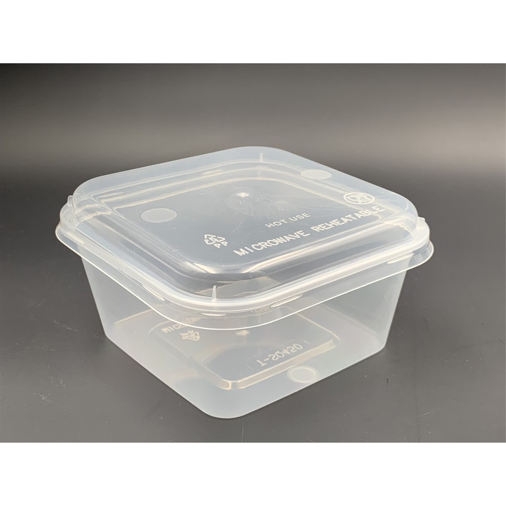 SQ 450 Square Disposable Plastic Food Container [ 50sets± ] TAGE TSQ