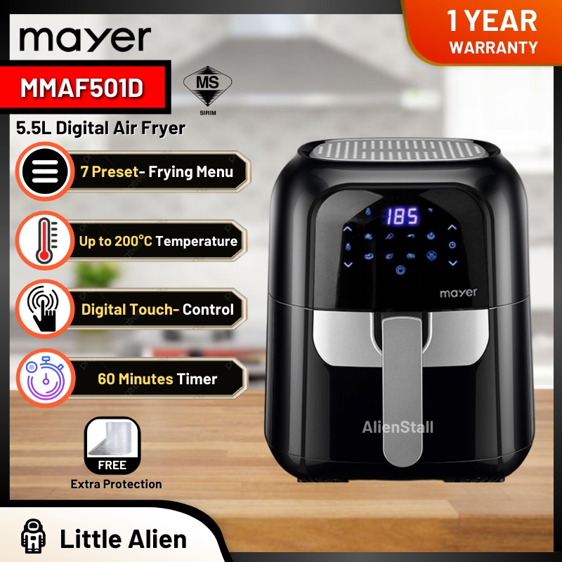 Mayer Digital Air Fryer MMAF501D 5.5L Digital Air Fryer Air fryer With 7 Preset Auto Menu 氣炸鍋