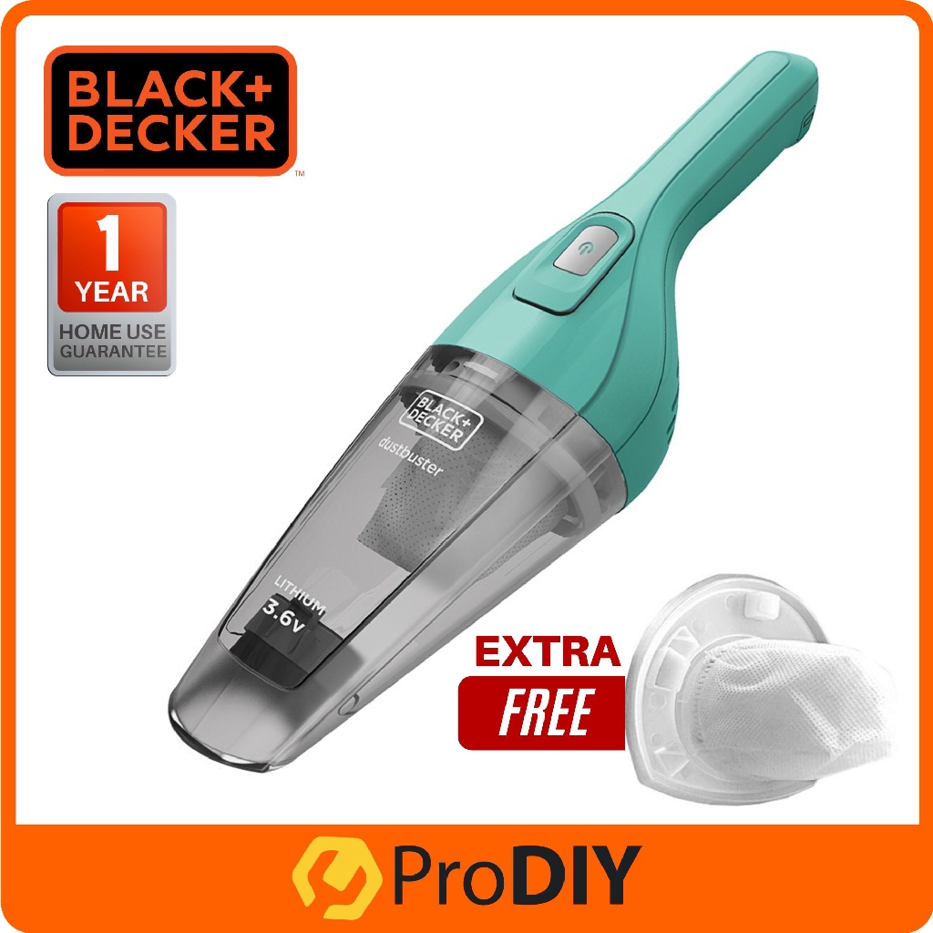BLACK + DECKER NVB115JM Quick Clean Cordless Hand Vacuum 3.6V With