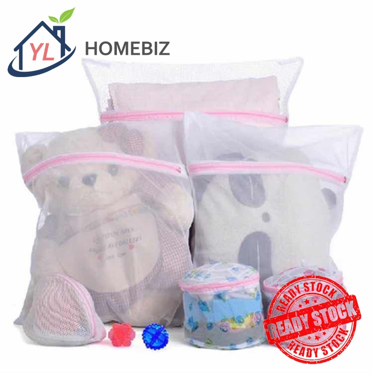 3 Size Zippered Mesh Laundry Wash Bags Foldable Lingerie Bra Socks