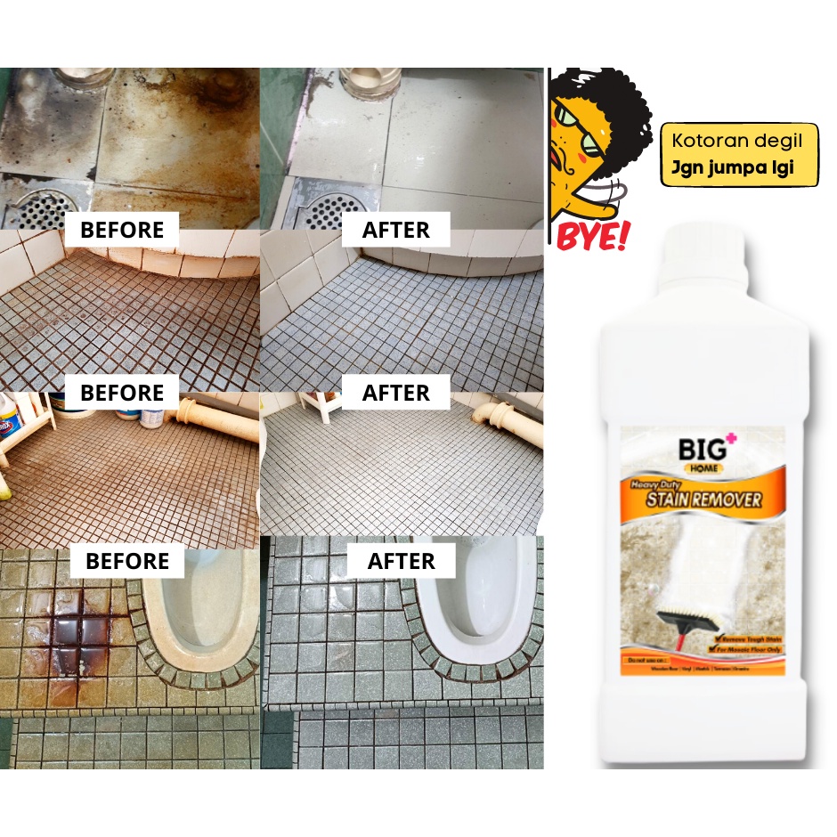 BIG Heavy Duty Stain Remover Toilet Cleaner Tiles Bathroom Cleane