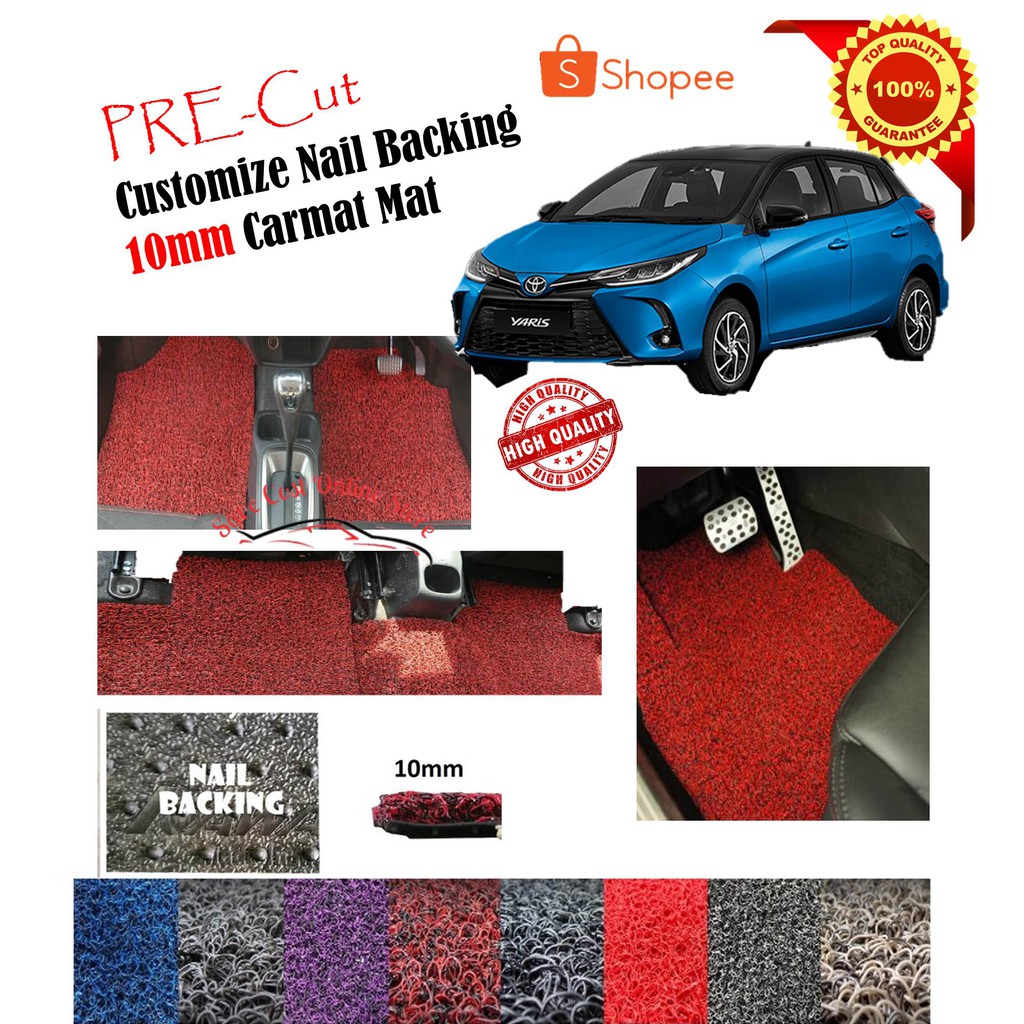 Toyota Yaris 20192021 Customized Car Coil Floor Mat Carpet Nail