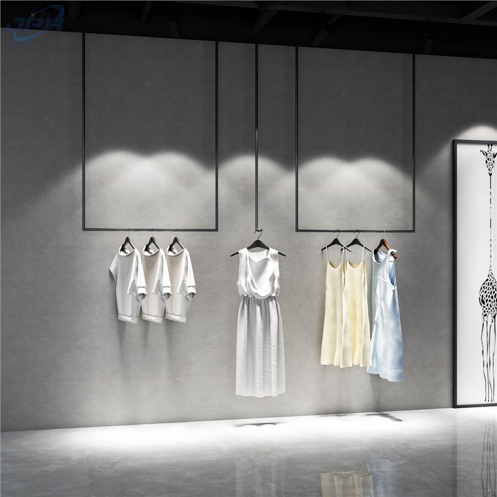 Condole hang clothes tree, wrought iron clothing display rack, wall