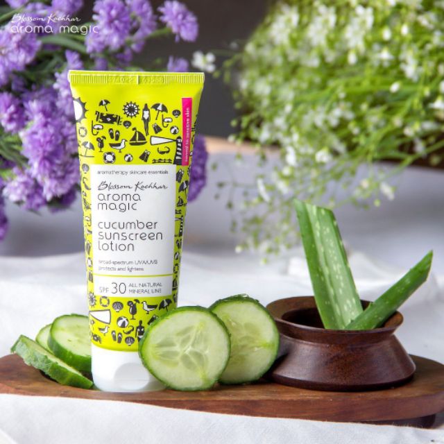 Aroma Magic Cucumber Sunscreen Lotion SPF30[100ml]Dry Sensitive Skin