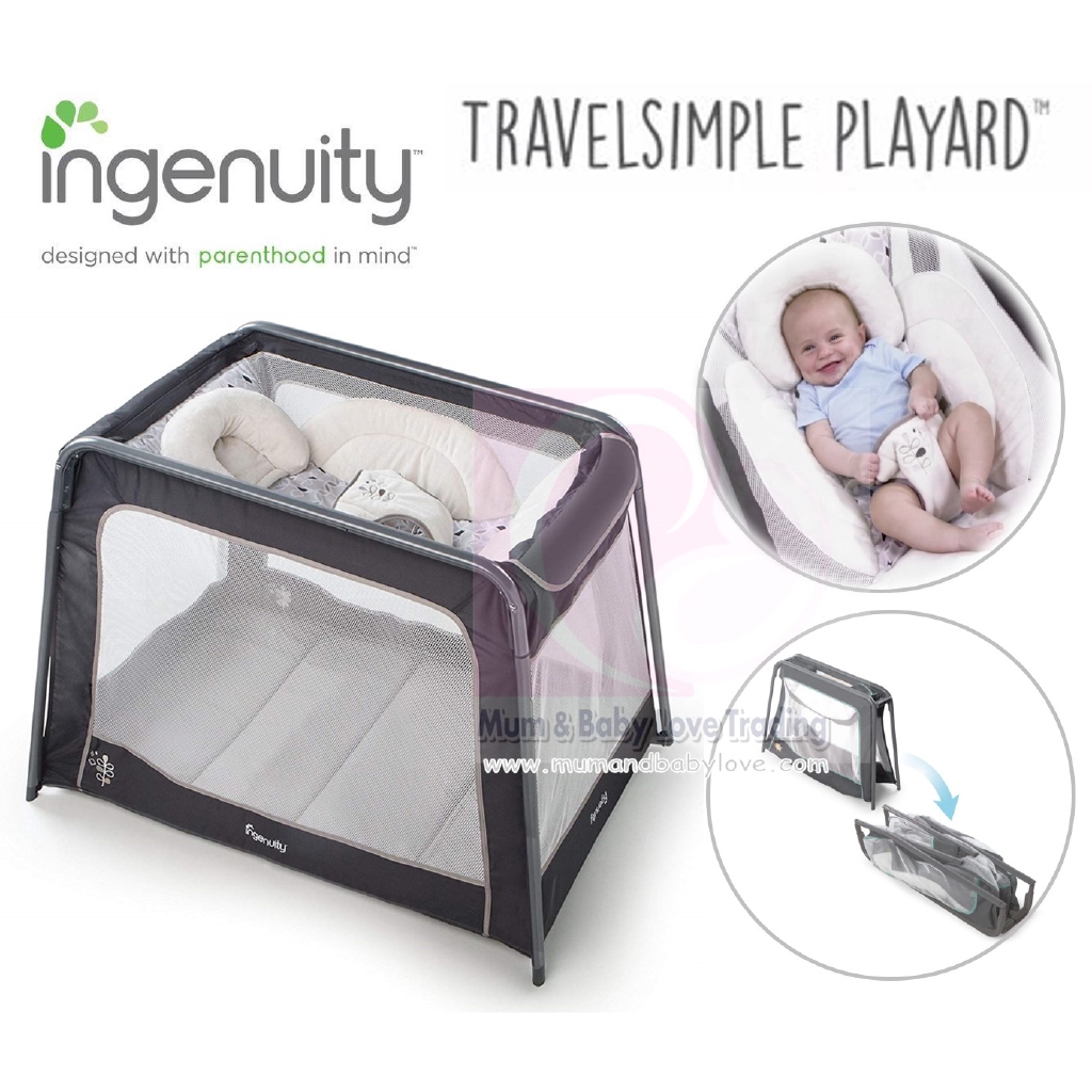 Ingenuity TravelSimple Baby Playard/ Playpen with Newborn Naptime