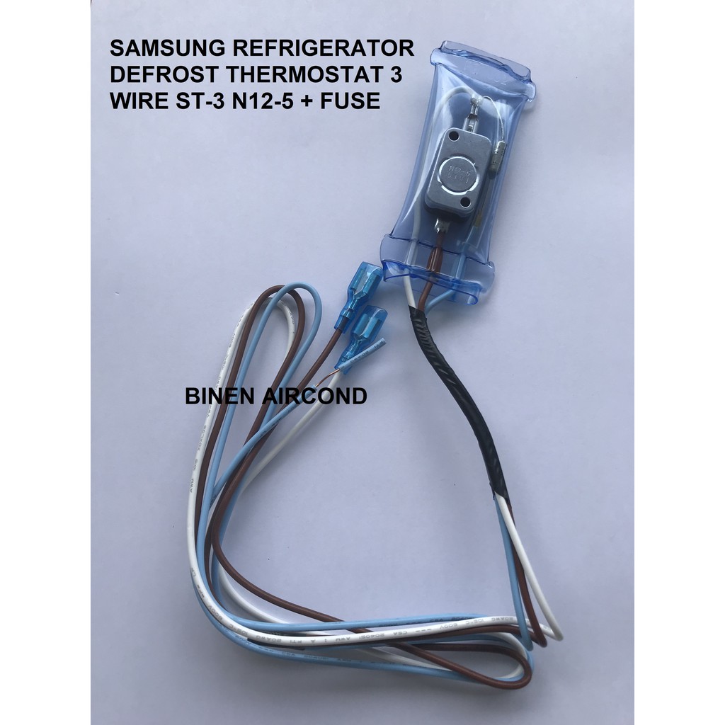 SAMSUNG REFRIGERATOR DEFROST THERMOSTAT 3 WIRE ST3 N125 + FUSE (OEM