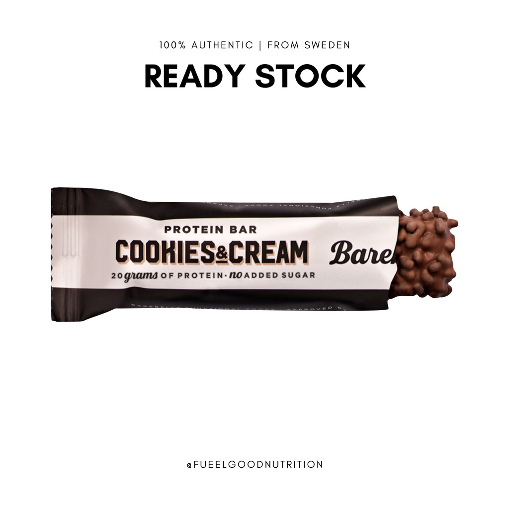 [READY STOCK] BAREBELLS Cookies & Cream, 20g Protein, No Added Sugar, 1