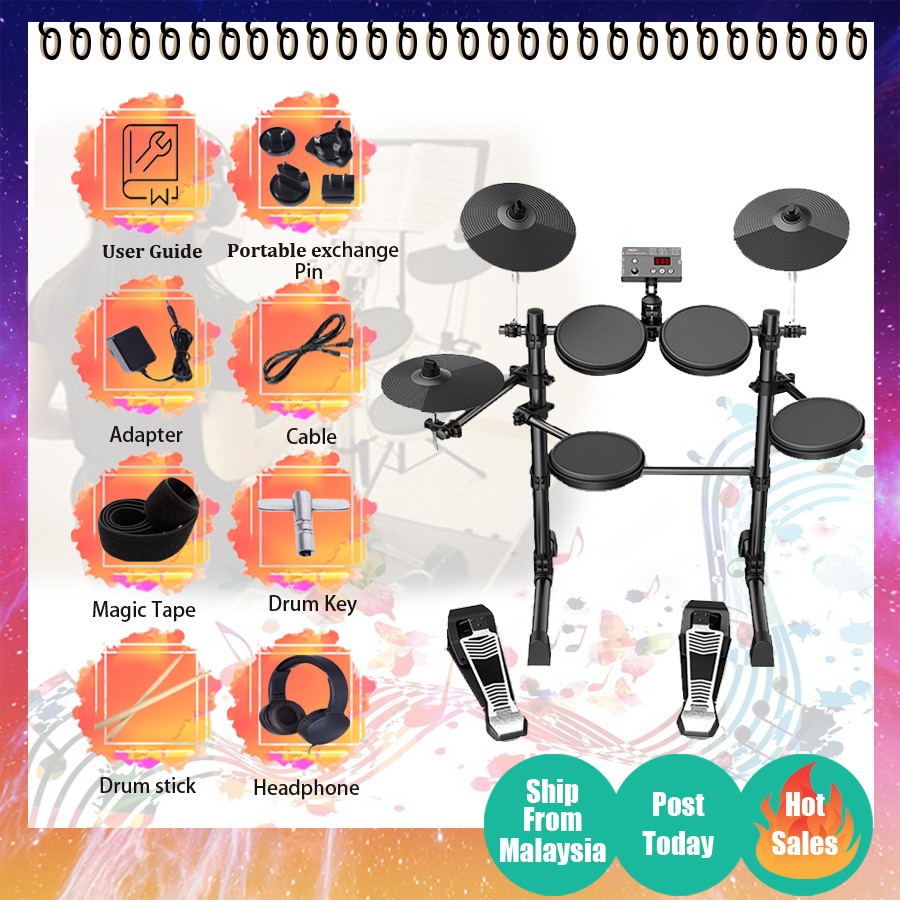 Aroma Digital Drum kit Electronic Drum TDX15/TDX15S/TDX16 Shopee