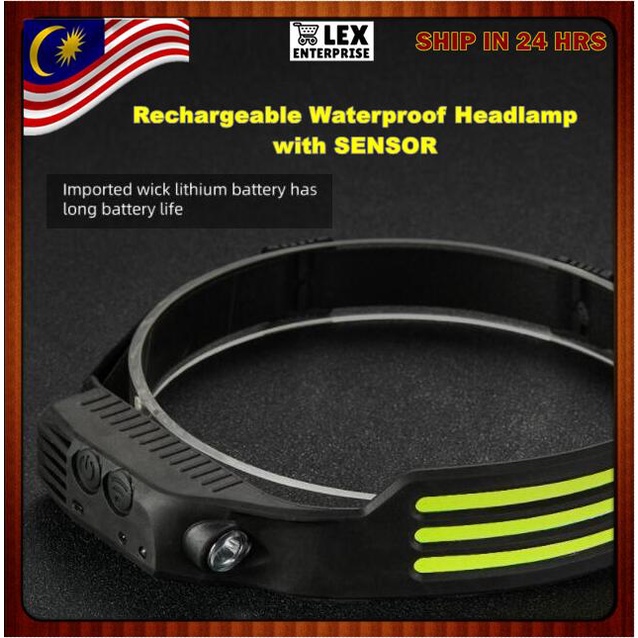 Rechargeable Waterproof Headlamp Flashlight Glare Headlight USB