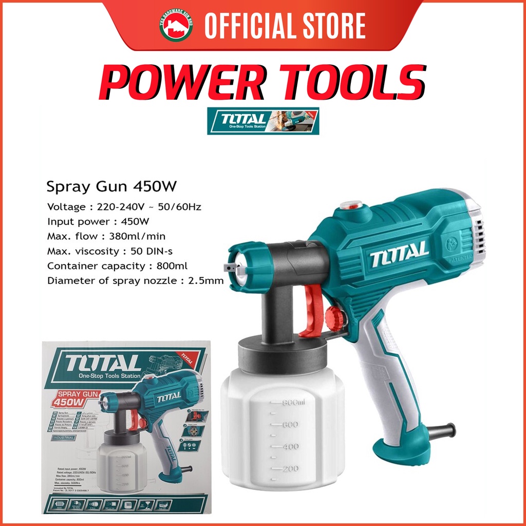 TOTAL Spray Gun 450W 380ml/min Shopee Malaysia