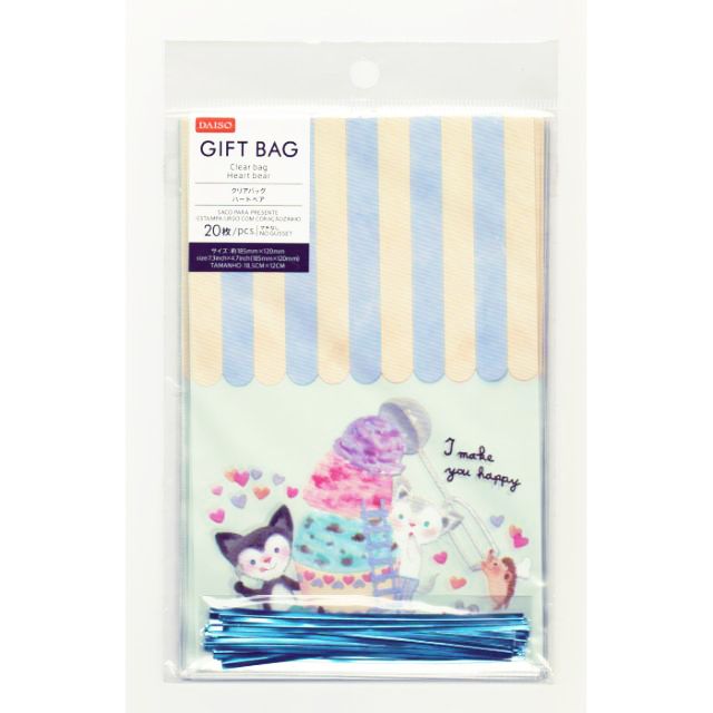 Daiso Heart Bear Ice Cream Gift Bag Pack Shopee Malaysia