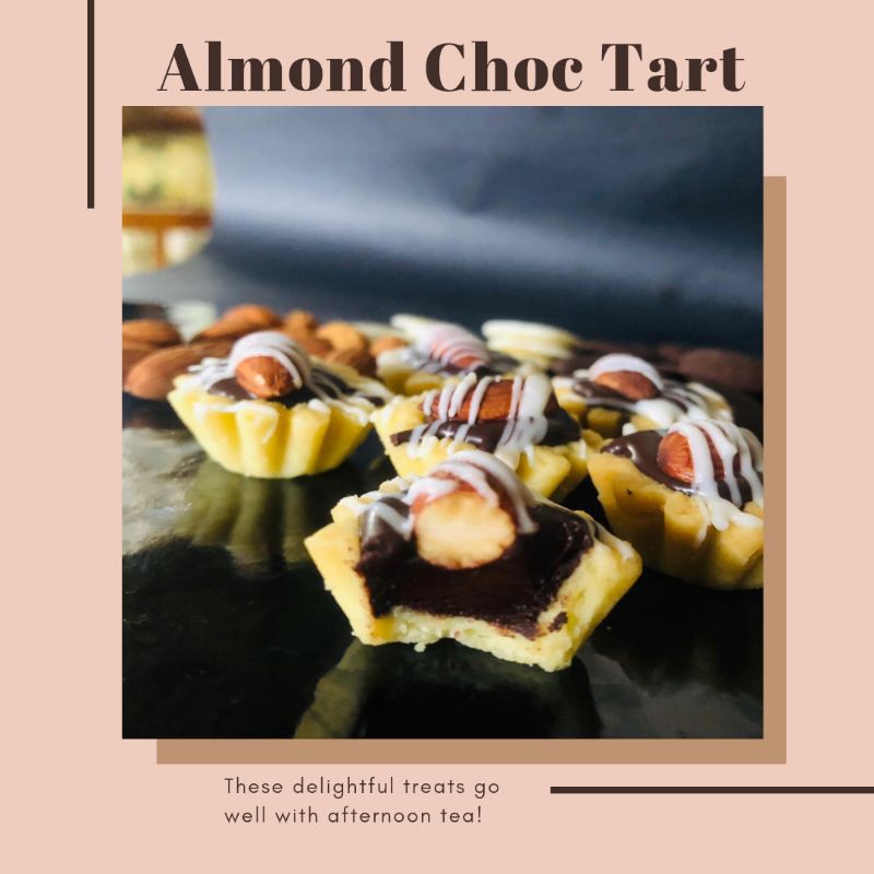 Biskut Raya Almond Choc Tart Chocolate Biscuit Cookies Biskut Coklat