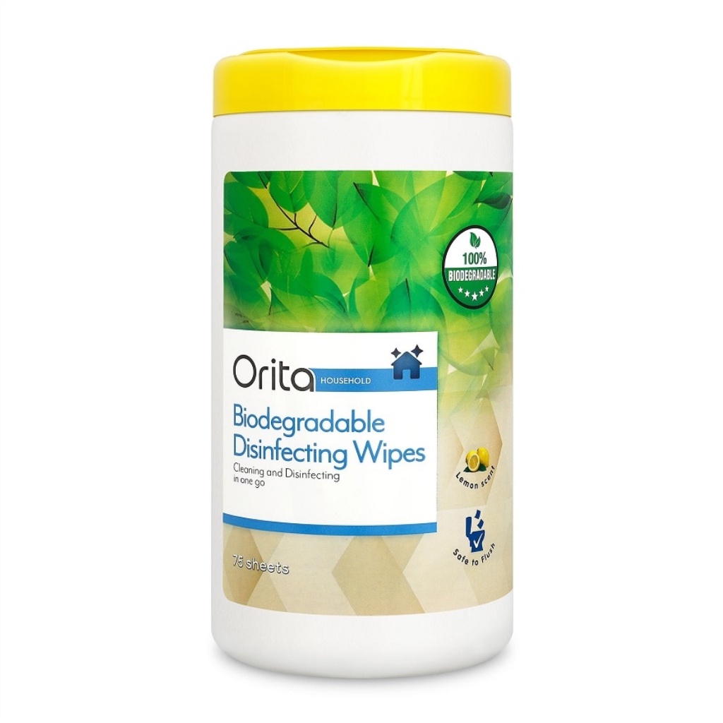 Orita Flushable Disinfecting Wipes Lemon (75's) Shopee Malaysia