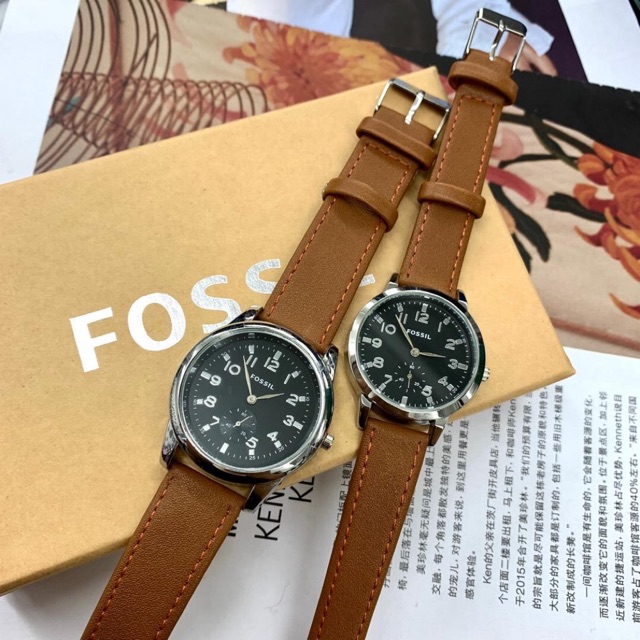 fossil quart watch couple set Shopee Malaysia