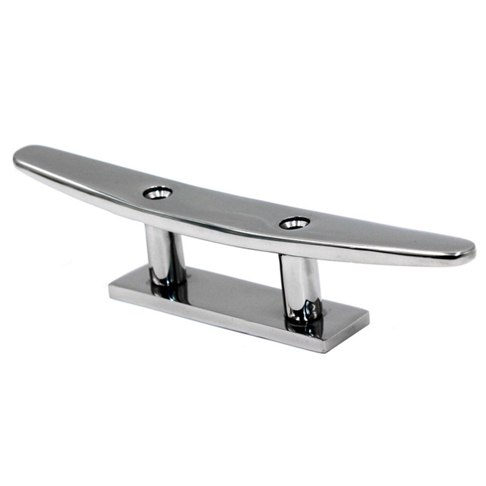 2x Heavy Duty 6" Stainless Steel Boat Yacht Cleat Stud Mount Dock Line
