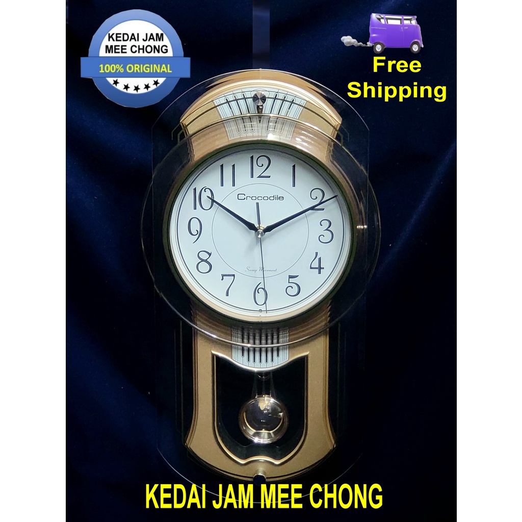 [Clock] 100 ORIGINAL CROCODILE Quiet Sweep Second Wall Clock