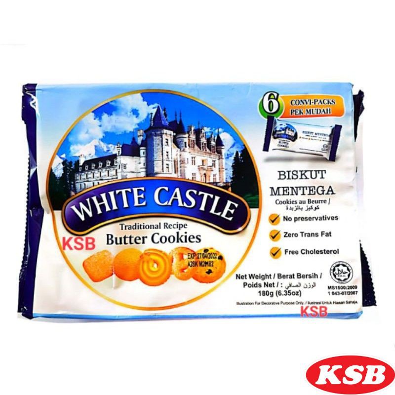 【180g】White Castle Traditional Recipe Butter Cookies Shopee Malaysia