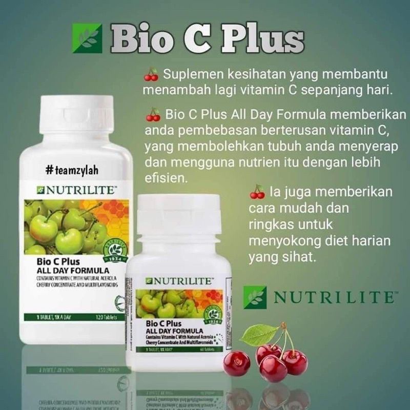 Amway NUTRILITE Bio C Vitamin C Plus All Day Formula (60/120 tab) 100