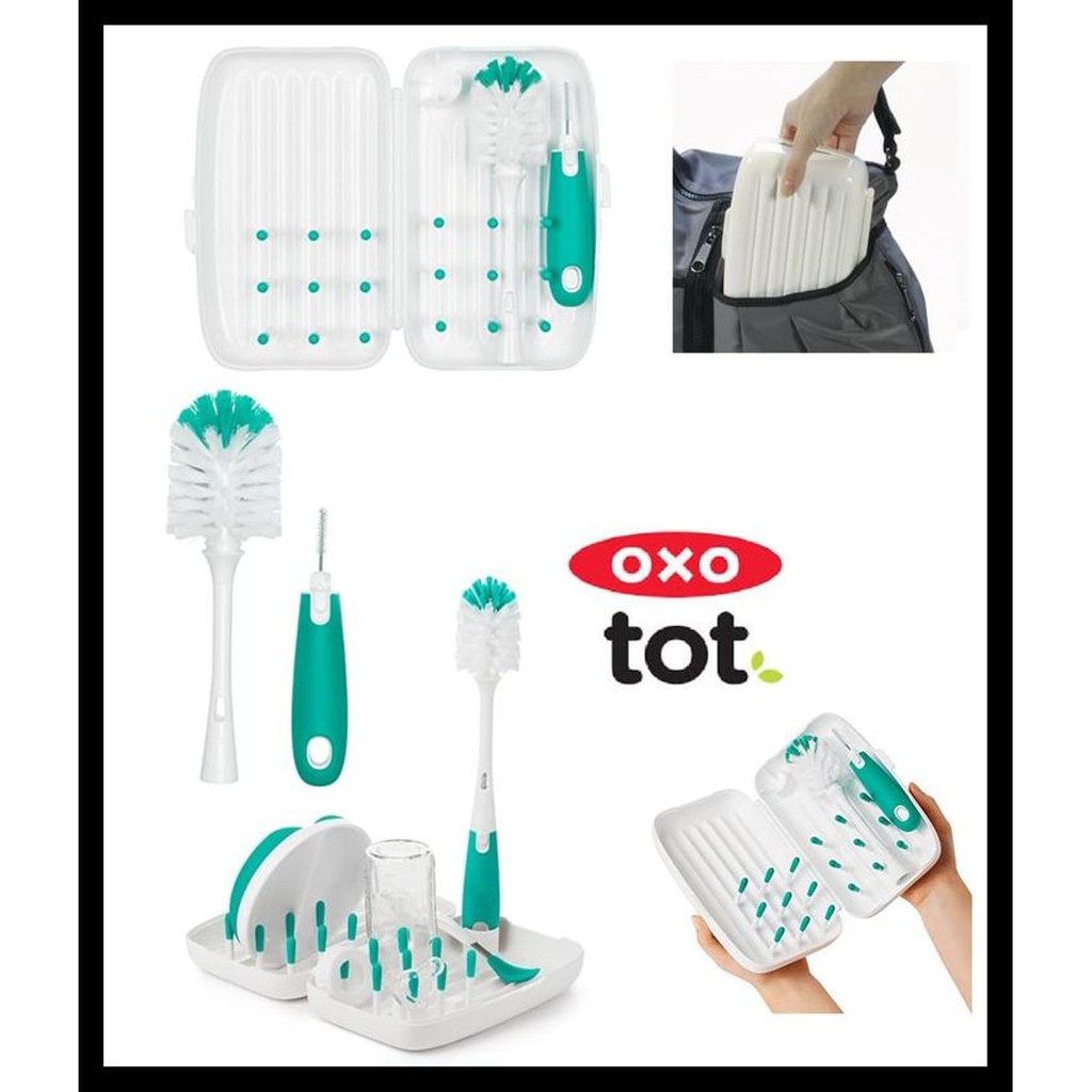 Oxo Tot OnTheGo Drying Rack with Bottle Brush Shopee Malaysia