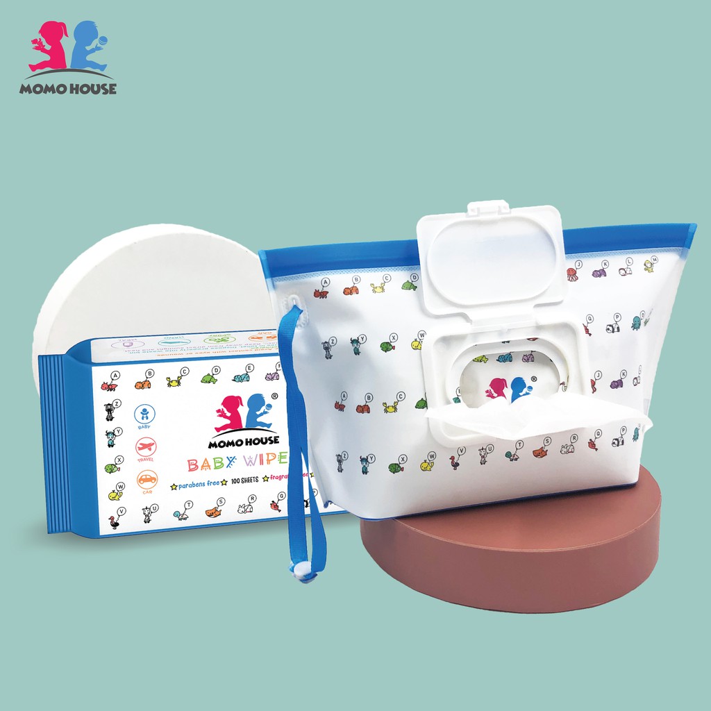 Portable Baby Kids Cartoon Baby Wipes Bag Reusable Wipes