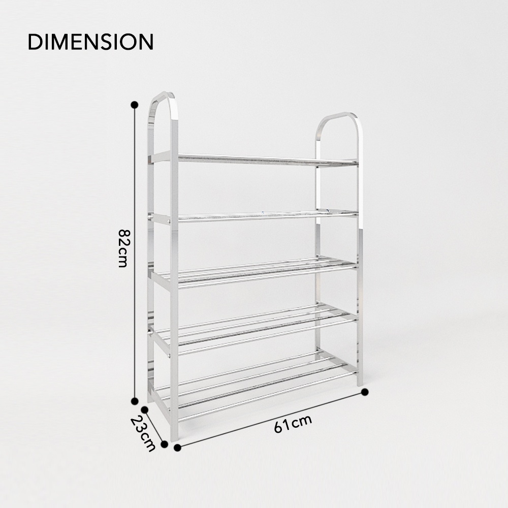 SR007 (Available in 5 Sizes) Premium Stainless Steel Shoes Rack