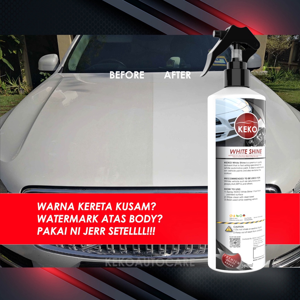 Watermark Remover Car Body Polish Wax White Aksesori Kereta Motorcycle