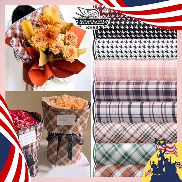 10PCS ENGLISH WRAPPING PAPER / KERTAS HADIAH / KERTAS BUNGA / CRAFT