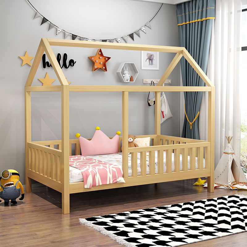 Nordic style solid wood bed children's small house floor bed boys and