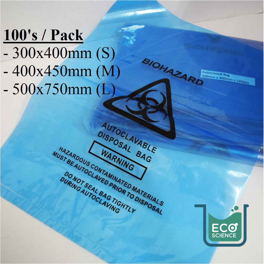 【BULK】Autoclavable Biohazard Bag, Blue, 100's/Pack Shopee Malaysia