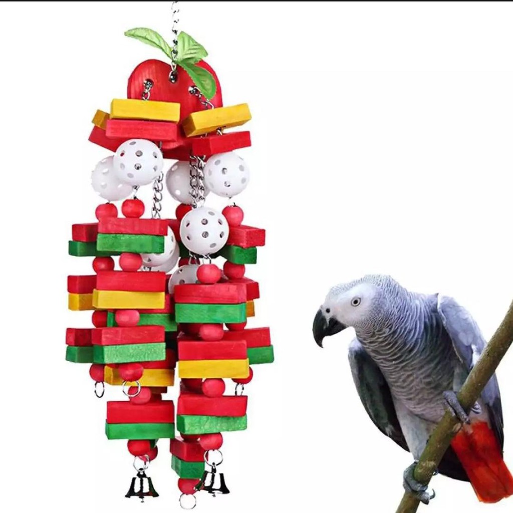 Bird Chewing Toy Large Medium Parrot Cage Bite Toys African Grey Macaws
