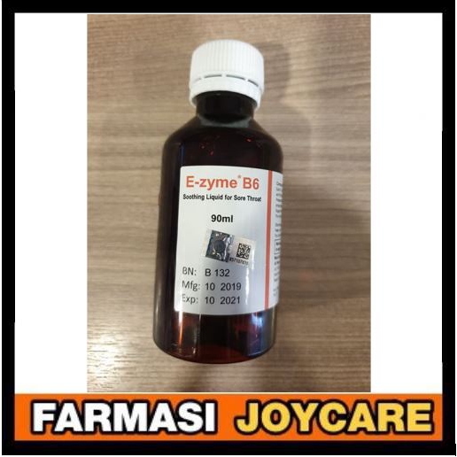 Ezyme B6 Lysozyme Syrup 90mL For Sore Throat (Exp October 2021