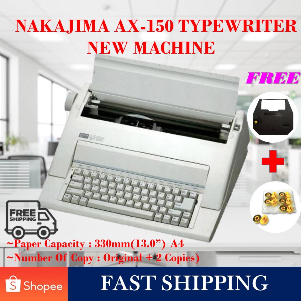 NAKAJIMA AX150 Electronic Typewriter NEW & RECON / Typewriter Machine