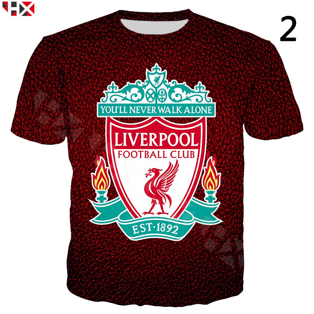 HX New Popular Liverpool Jersey 3D Print Harajuku Style Men T Shirt