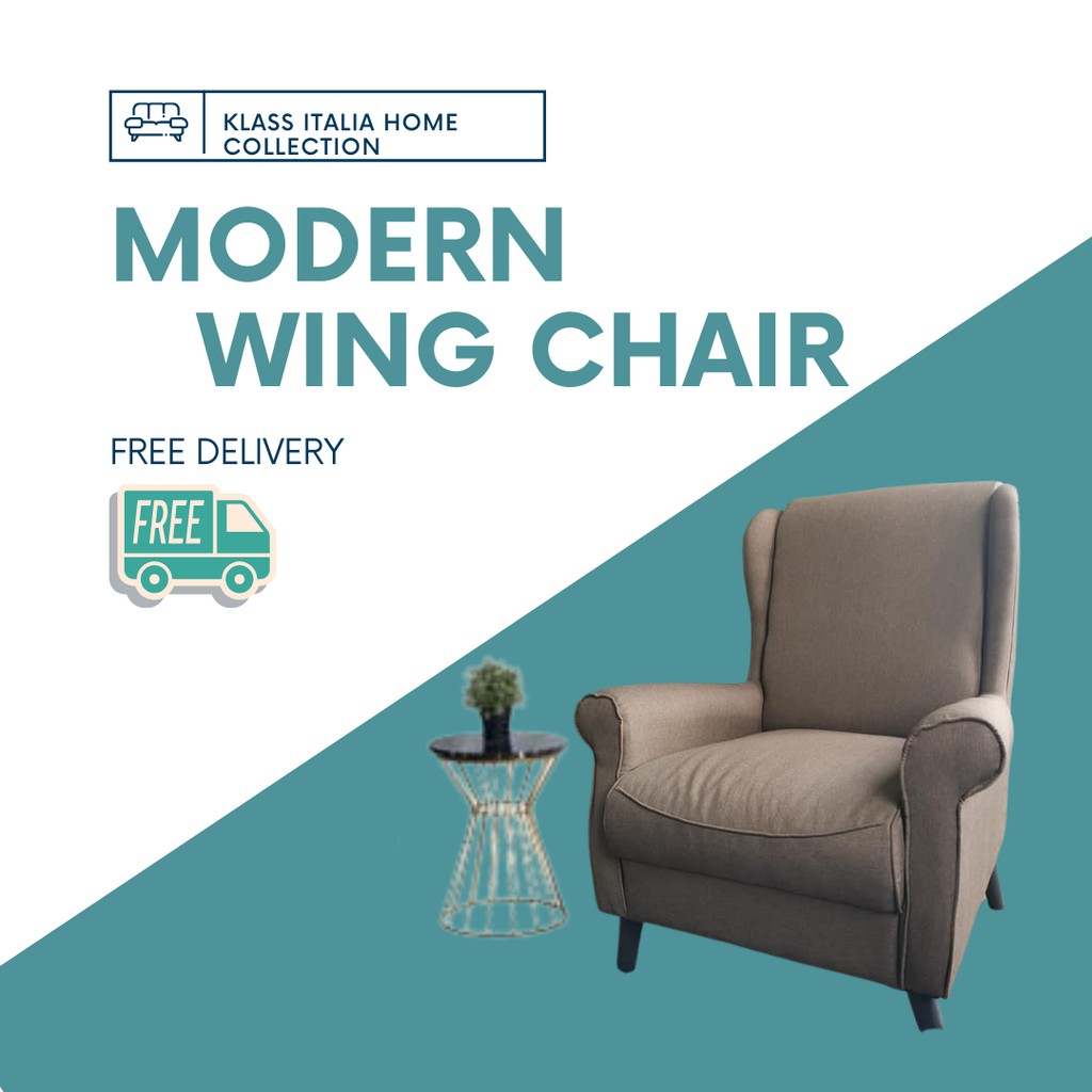 wing chair/Klass Italia/high back wing chair/Fabric wing chair/M7013