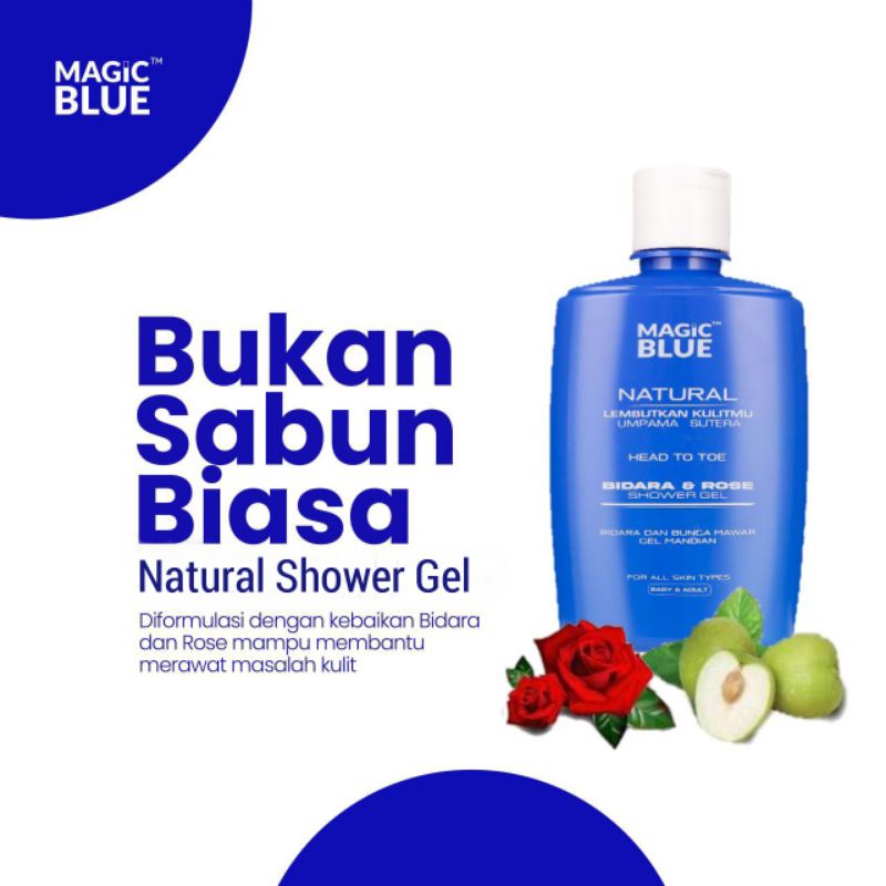 MEXBLU Shower Gel Bidara Rose Rambut Muka Kulit Eczema Psoriasis Jerawat Ruam