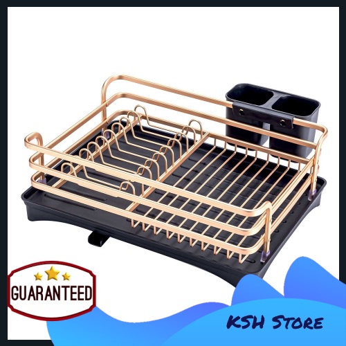 BEST SELLER Aluminum Alloy Dish Rack with Drainage Outlet Storage Rack