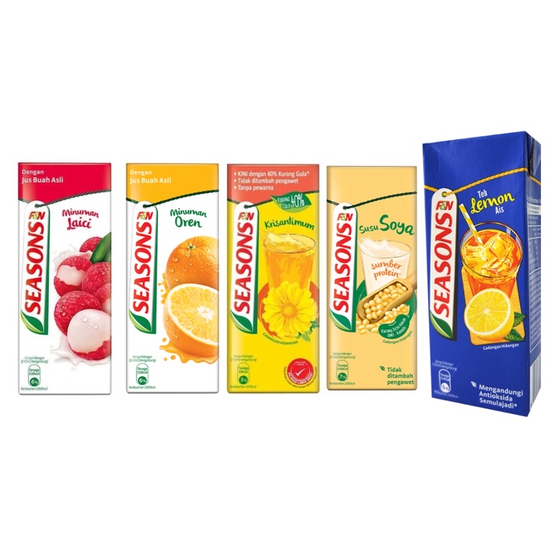 Air Kotak Seasons Packet Drinks 250ml Shopee Malaysia