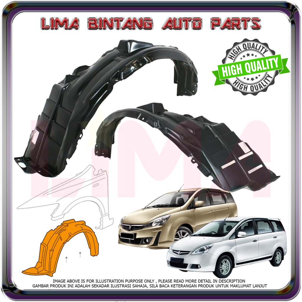 Proton Exora Cps , Cfe , Bold Turbo Fender Protector , Fender Liner