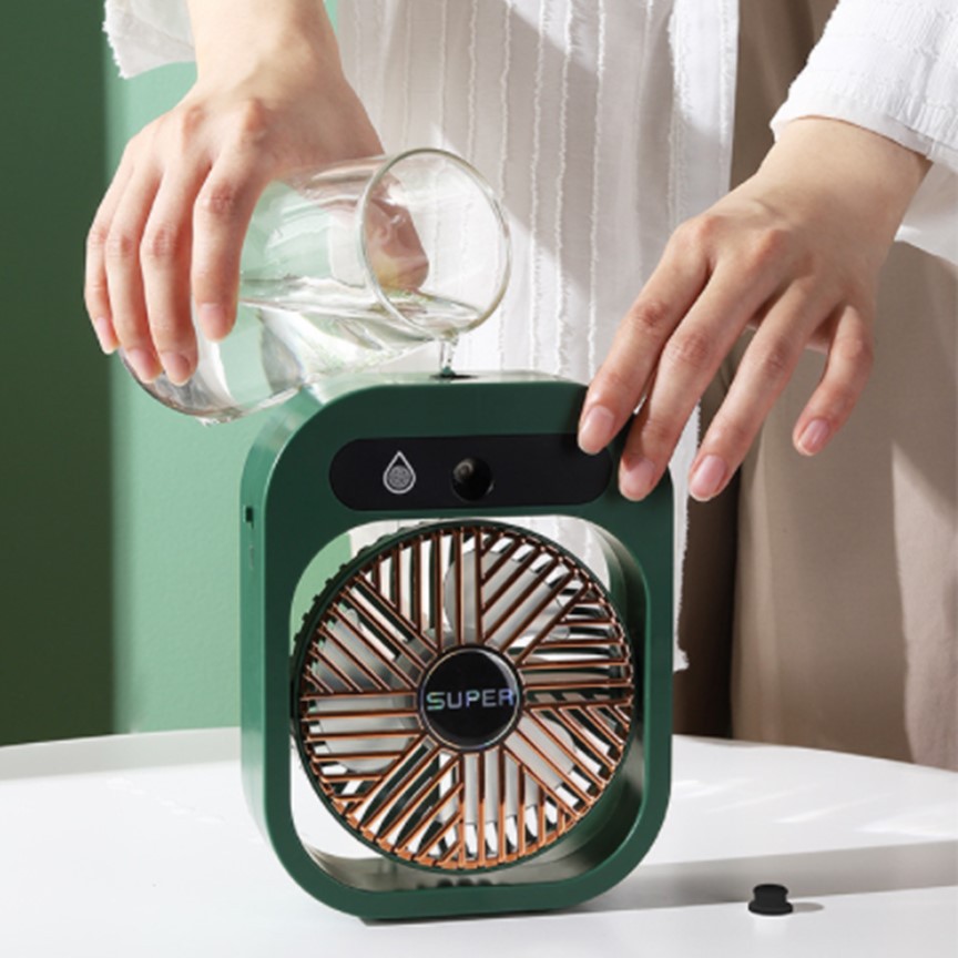 Home Desktop Water Spray Mist Cooling Fan USB Chargeable Mini Table Air
