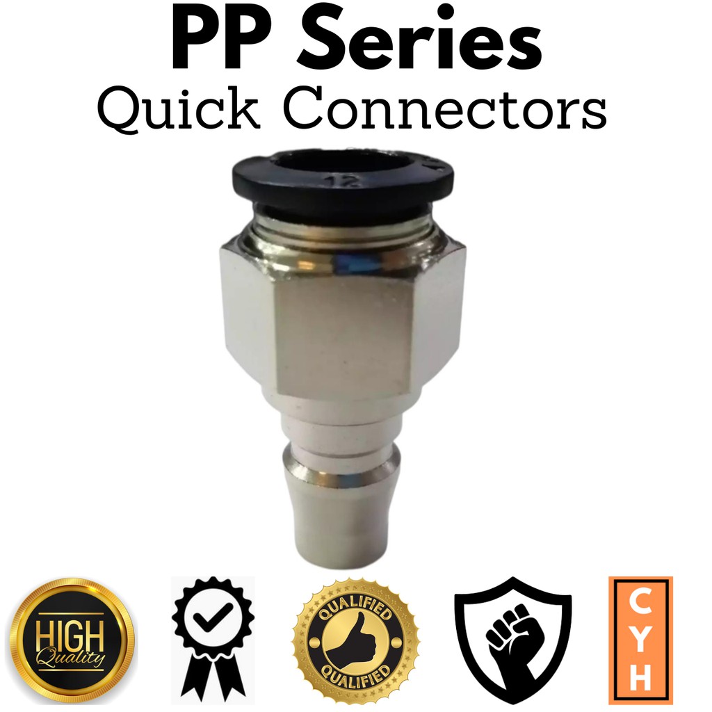 PP Pneumatic Fitting Push Fit Tube Fittings with Coupler ( 6mm , 8mm