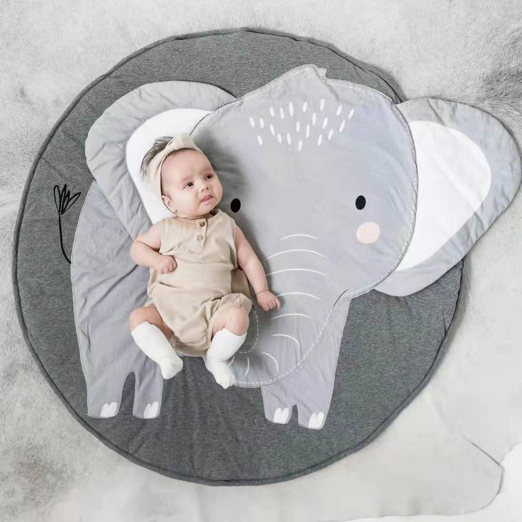 New Elephant style Baby Kids Play mat 100 Cotton Mat for 02 New born